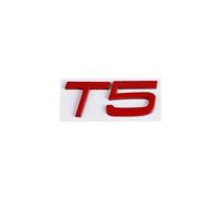 zlj6688 3D AWD T5 T6 Logo Car Sticker Emblem Trunk Badge Decals Compatible with V40 V60 V90 XC60 XC90 XC40 S60 S90 S80 C30 Auto Styling (Color : Red T5)