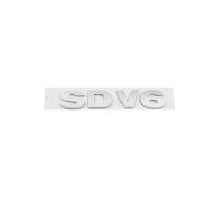 zlj6688 Car 3D ABS SDV8 SDV6 Trunk Boot Fender Logo Badge Emblem Decals Sticker Compatible with Discovery 4 / Sport HSE (Color : SDV6 matte silver)