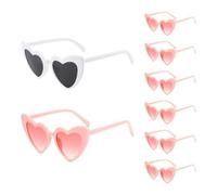 ZLKRHAK 8pcs Sunglasses Women's Sunglasses Women's Sports Glasses Protective Glasses Fashion Glasses Wedding Glasses Heart Shape