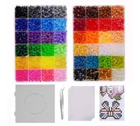 ZLLBTMO 4800pcs Fuse Beads Kit for Kids, 48 Colors 5mm Melting Beads Set