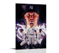 ZLLFES Aaron Judge Poster Canvas Wall Art Modern Simple Style Suitable for Various Life Scenes Is Also A Great Birthday Gift Souvenir ChoiceFrame-style16x24inch(40x60cm)