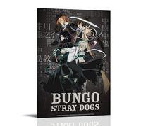 ZLLFES Bungo Stray Dogs Poster Canvas Wall Art Modern Simple Style Suitable for Various Life Scenes Is Also A Great Birthday Gift Souvenir ChoiceFrame-style12x18inch(30x45cm)