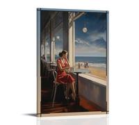 ZLLFES Edward Hopper Painting Poster Canvas Wall Art Modern Simple Style Suitable for Various Life Scenes Is Also A Great Birthday Gift Souvenir ChoiceFrame-style24x36inch(60x90cm)