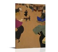 ZLLFES Félix Vallotton Street Scene in Paris Poster Canvas Wall Art Modern Simple Style Suitable for Various Life Scenes Is Also A Great Birthday Gift Souvenir ChoiceFrame-style12x18inch(30x45cm)
