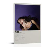 ZLLFES Guts Olivia Rodrigo Poster Canvas Wall Art Modern Simple Style Suitable for Various Life Scenes Is Also A Great Birthday Gift Souvenir ChoiceFrame-style16x24inch(40x60cm)