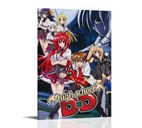 ZLLFES High School DxD Poster Canvas Wall Art Modern Simple Style Suitable for Various Life Scenes Is Also A Great Birthday Gift Souvenir ChoiceFrame-style24x36inch(60x90cm)
