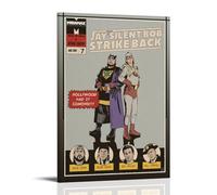 ZLLFES Jay And Silent Bob Strike Back Poster Canvas Wall Art Modern Simple Style Suitable for Various Life Scenes Is Also A Great Birthday Gift Souvenir ChoiceFrame-style24x36inch(60x90cm)