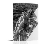 ZLLFES Jimmy Buffett Poster Canvas Wall Art Modern Simple Style Suitable for Various Life Scenes Is Also A Great Birthday Gift Souvenir ChoiceFrame-style08x12inch(20x30cm)