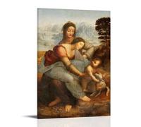 ZLLFES Leonardo Da Vinci Painting Poster Canvas Wall Art Modern Simple Style Suitable for Various Life Scenes Is Also A Great Birthday Gift Souvenir ChoiceFrame-style08x12inch(20x30cm)