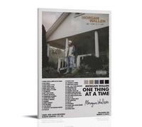 ZLLFES One Thing at A Time Morgan Wallen Album Poster Canvas Wall Art Modern Simple Style Suitable for Various Life Scenes Is Also A Great Birthday Gift Souvenir ChoiceFrame-style24x36inch(60x90cm)