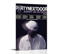 ZLLFES PartyNextDoor Two-PartyNextDoor Poster Canvas Wall Art Modern Simple Style Suitable for Various Life Scenes Is Also A Great Birthday Gift Souvenir ChoiceFrame-style12x18inch(30x45cm)