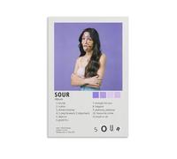 ZLLFES Sour Olivia Rodrigo Poster Canvas Wall Art Modern Simple Style Suitable for Various Life Scenes Is Also A Great Birthday Gift Souvenir ChoiceUnframe-style08x12inch(20x30cm)