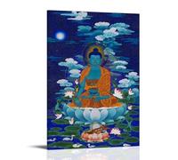ZLLFES The Buddha Poster Canvas Wall Art Modern Simple Style Suitable for Various Life Scenes Is Also A Great Birthday Gift Souvenir ChoiceFrame-style16x24inch(40x60cm)