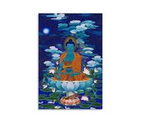 ZLLFES The Buddha Poster Canvas Wall Art Modern Simple Style Suitable for Various Life Scenes Is Also A Great Birthday Gift Souvenir ChoiceUnframe-style20x30inch(50x75cm)