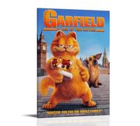 ZLLFES The Garfield Movie Poster Canvas Wall Art Modern Simple Style Suitable for Various Life Scenes Is Also A Great Birthday Gift Souvenir ChoiceFrame-style24x36inch(60x90cm)