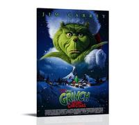 ZLLFES The Grinch Poster Canvas Wall Art Modern Simple Style Suitable for Various Life Scenes Is Also A Great Birthday Gift Souvenir ChoiceFrame-style16x24inch(40x60cm)