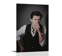ZLLFES Tom Holland Poster Canvas Wall Art Modern Simple Style Suitable for Various Life Scenes Is Also A Great Birthday Gift Souvenir ChoiceFrame-style24x36inch(60x90cm)