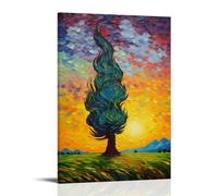 ZLLFES Van Gogh Poster Canvas Wall Art Modern Simple Style Suitable for Various Life Scenes Is Also A Great Birthday Gift Souvenir ChoiceFrame-style08x12inch(20x30cm)