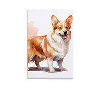 ZLLFES Welsh Corgis Poster Canvas Wall Art Modern Simple Style Suitable for Various Life Scenes Is Also A Great Birthday Gift Souvenir ChoiceUnframe-style20x30inch(50x75cm)