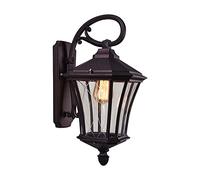 ZLLFHS Antique Sconce Lantern Outdoor Light with Clear Glass Shade, IP65 Waterproof Mounted Lamp Exterior Front Porch Lighting Fixture, Garden Single Wall Lamps