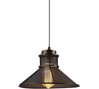ZLLFHS Black Industrial Style Metal Pendant Lighting, Retro American Iron Rustic Pendant Light, Single 1-Light Pendant Lamp,Wall lamp