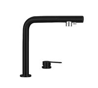 ZLLFHS Brushed Nickel Faucet for Front Window Drinking Water Sink Taps Double Degree Swivel Spout 3 Way Kitchen Tap