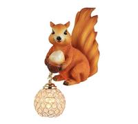 ZLLFHS Children's Room Crystal Wall Light, Resin Wall Sconces, Squirrel Decorative Wall Light, Besides Wall Lamp Home Sitting Bedroom Corridor Restaurant Hotel
