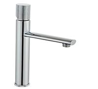 ZLLFHS Contemporary Brass Bathroom Faucet with Knurled Polished Finish