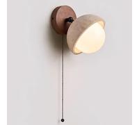 ZLLFHS Dimmable Natural Stone Wall Sconce Light, Indoor Wall Lamp with Switch,Nordic Wood Lights for Living Room Bedroom,Industrial Bathroom Wall Light Fixtures Wall Lighting