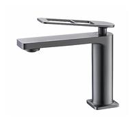 ZLLFHS Faucet Water Drop Basin Faucet wash Basin undermount Basin hot and Cold Openwork Handle ash Faucet American, ash