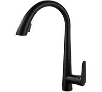 ZLLFHS Faucets with Pull Out Spray Brass Rotation Functions Nozzle Hot and Cold Water Single Hole Kitchen Mixer Faucet-Grey (Color : Blanc)