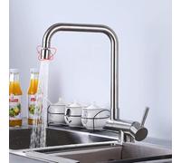 ZLLFHS Folding Kitchen Faucet, Internal Window revolving, 304 Stainless Steel Brushed Mixer, for Window Mounted Sink Faucet Family