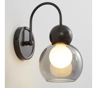 ZLLFHS Home Decoration Minimalist Copper Wall Nordic Creativity Glass Globe Wall Light Mid Century Single Head den Wall Mounted Lamp for Bedroom Bedside Dining Room Aisle/d