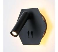 ZLLFHS LED Mounted Bedside Reading 8W Headboard Sconce, 90°+350° Adjustable Spotlights with On-Off Switch, Bedroom Study Room Wall Lamps, 3000K Warm Light