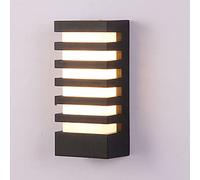 ZLLFHS LED Outdoor Wall Light, Black Aluminum Wall Lamp, Minimalist Waterproof Square Outdoor Porch Wall Lights, IP65 Wall Sconce Lamps for Garden Patio Balcony Pathway(3000k18w)
