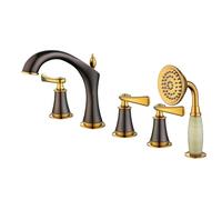 ZLLFHS Luxury Bathroom Fixtures: Single Lever Shower Mixer Tap with Pull-Out Shower Head, Rotating Water Outlet & Dual Mode Faucet for Bath Tub - Elegant and Functional