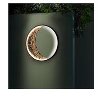 ZLLFHS Outdoor Lights Compatible with House Outdoor LED Moon Wall Light, Crescent Shape Lantern Wall Decor, Large Round Wall Sconce, IP54 Waterproof, Compatible with Entryway,Porch,Doorway,with