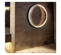 ZLLFHS Outdoor Lights Compatible with House Outdoor LED Moon Wall Light, Crescent Shape Lantern Wall Decor, Large Round Wall Sconce, IP54 Waterproof, Compatible with Entryway,Porch,Doorway,with