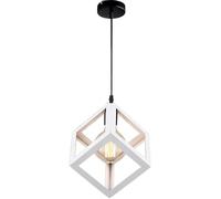 ZLLFHS Retro Cage Pendant Light Industrial Cube Metal Pendant Lights Accessory Ceiling E27 Single Head Lamp Hanging lamp,Wall lamp