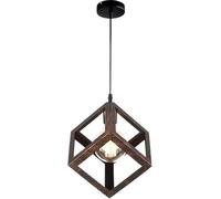 ZLLFHS Retro Cage Pendant Light Industrial Cube Metal Pendant Lights Accessory Ceiling E27 Single Head Lamp Hanging lamp,Wall lamp