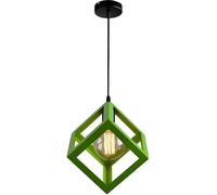 ZLLFHS Retro Cage Pendant Light Industrial Cube Metal Pendant Lights Accessory Ceiling E27 Single Head Lamp Hanging lamp,wall lamp