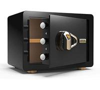 ZLLFHS Safes S for Safety Cabinet Small Wall-Mounted Fingerprint with Lock All-Steel SDeposit : Office/Home/Finance 25X35X25Cm Safe,Black Gold