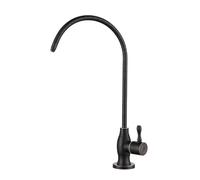 ZLLFHS Vintage Swan Neck Kitchen Sink Faucet with Single Handle in Brushed Gold Retro Drinking Water Tap