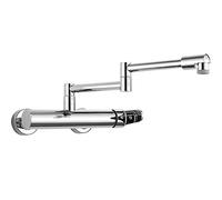 ZLLFHS Wall Mount faucets, 2-Mode Folding Chrome-Plated Copper, for Kitchen Laundry Sink, rotatable hot and Cold, Commercial