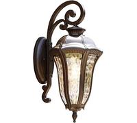 ZLLFHS Wall Sconces, Outdoor Wall Light Traditional Outdoor Wall Light Fixture Antique Garden Lantern Wall Sconce Waterproof Wall Lamp Glass Shade Suitable Compatible with Balcony Aisle Patio Lightin