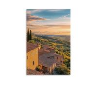 ZLLJXFZZ A Bird’s-eye View of An Italian Hill Town at Sunset Wall Art Mural Modern Decoration Hanging Art Poster 12x18inch(30x45cm)