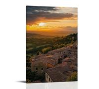 ZLLJXFZZ A Bird’s-eye View of An Italian Hill Town at Sunset Wall Art Mural Modern Decoration Hanging Art Poster 12x18inch(30x45cm)