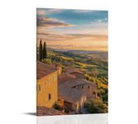 ZLLJXFZZ A Bird’s-eye View of An Italian Hill Town at Sunset Wall Art Mural Modern Decoration Hanging Art Poster 24x36inch(60x90cm)