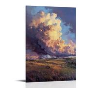 ZLLJXFZZ A Dramatic Oil Painting of Storm Clouds over A Battlefield Wall Art Mural Modern Decoration Hanging Art Poster 12x18inch(30x45cm)