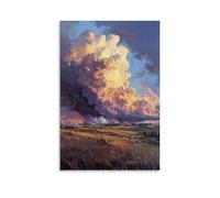 ZLLJXFZZ A Dramatic Oil Painting of Storm Clouds over A Battlefield Wall Art Mural Modern Decoration Hanging Art Poster 12x18inch(30x45cm)